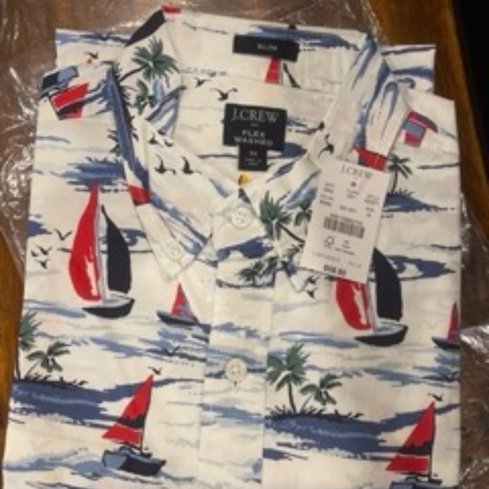 Mens shirt: J. Crew Boats button down
